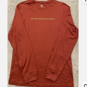 Nike Mens Cedar/Rust Colored Long Sleeve Tee